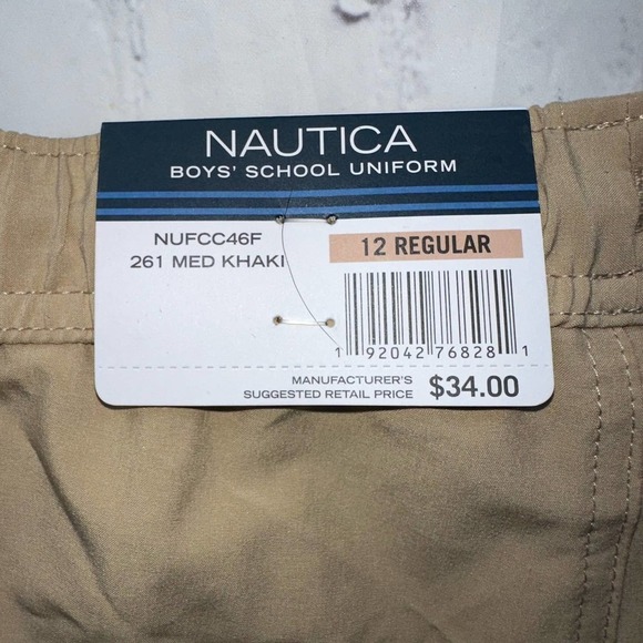 NWT Boys Size 12 Regular Pull On Khaki Polyester Shorts - Picture 5 of 6